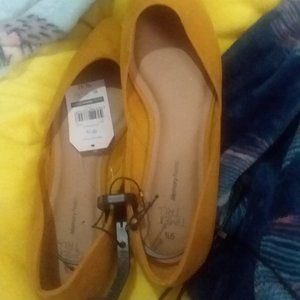 Mustard colored flats